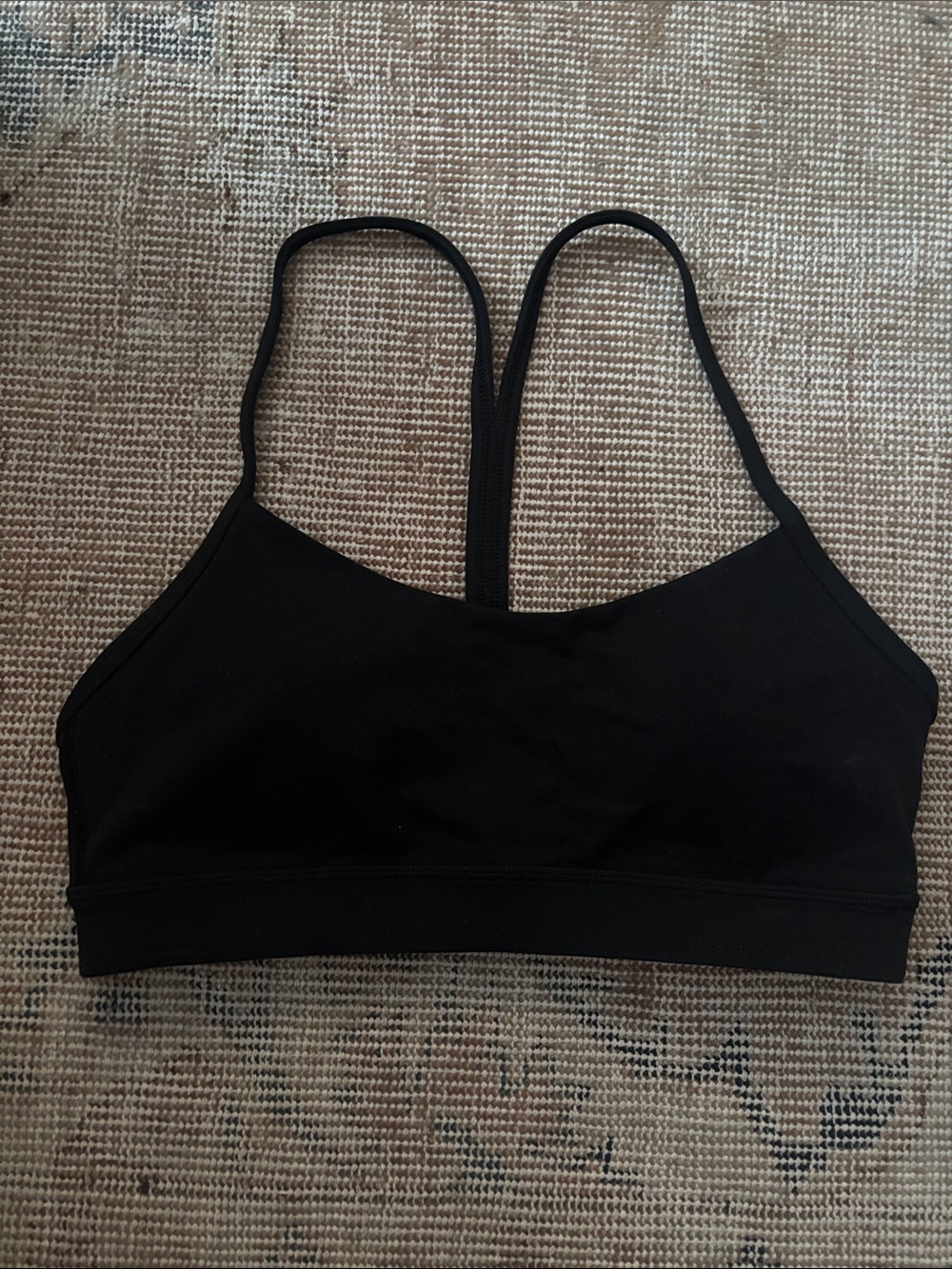 lululemon athletica Black Flow Y Strappy Light-Support Sports Bra